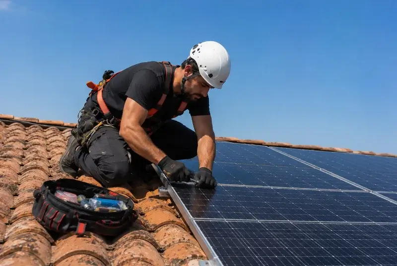 Maintenance et monitoring de panneaux solaires à Caixas